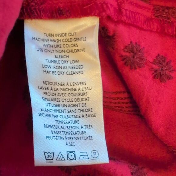 NWT Free People Juni Mini Dress Red Embroidered Cross Back  Size M - Picture 5 of 10